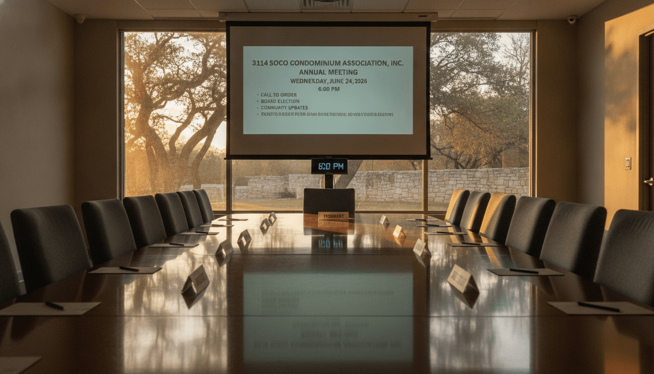 Reminder - Annual Meeting on June 24th, 2026 at 6:00PM